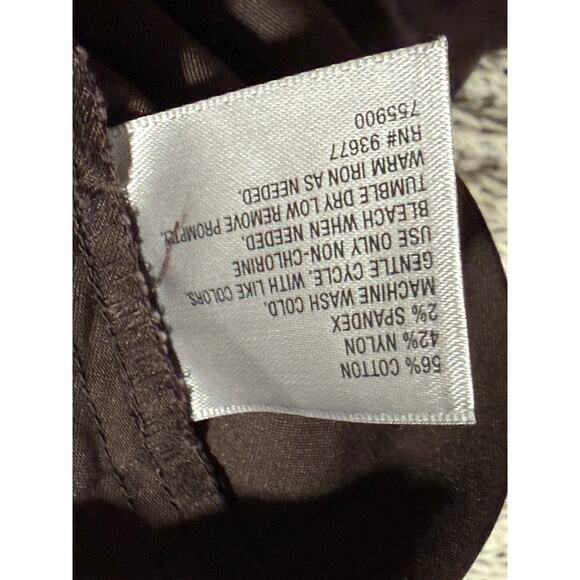 Worthington Modern Fit Dress Pants Cropped Capri Womens 14 Petite Taupe Brown - Picture 9 of 9